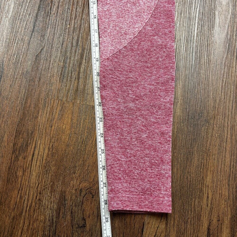 Gymshark Flex Low Rise Waist Spellout Leggings Marl Red Size Small - Picture 6 of 6